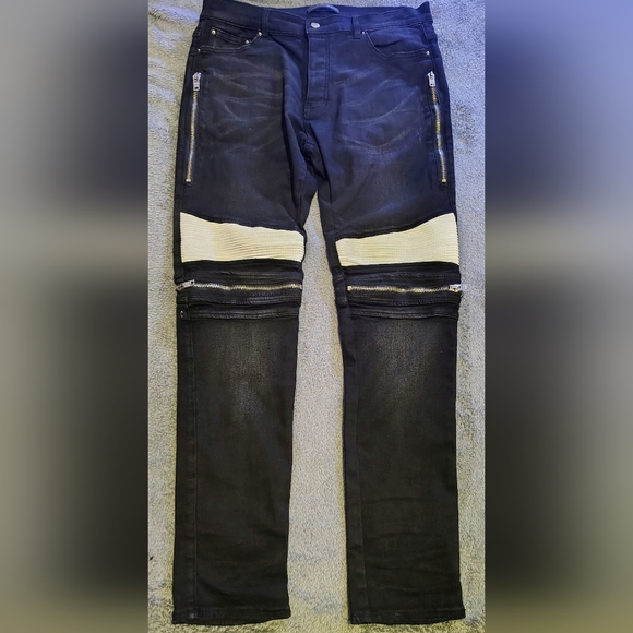 NEW AMIRI Black MX2 Repair Jeans - Picture 1 of 5